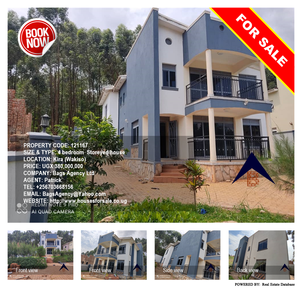 4 bedroom Storeyed house  for sale in Kira Wakiso Uganda, code: 121167