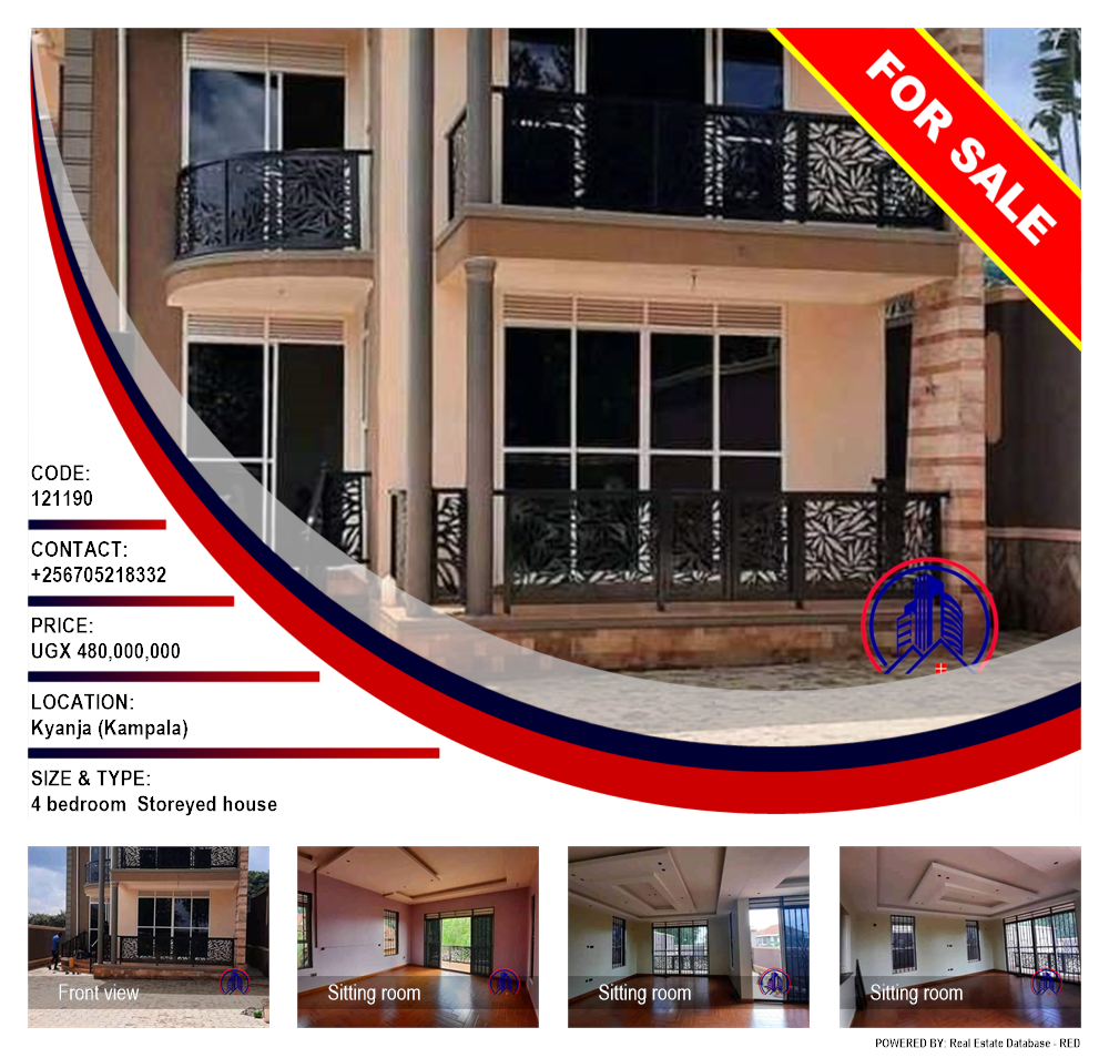 4 bedroom Storeyed house  for sale in Kyanja Kampala Uganda, code: 121190