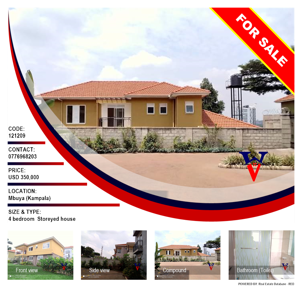 4 bedroom Storeyed house  for sale in Mbuya Kampala Uganda, code: 121209