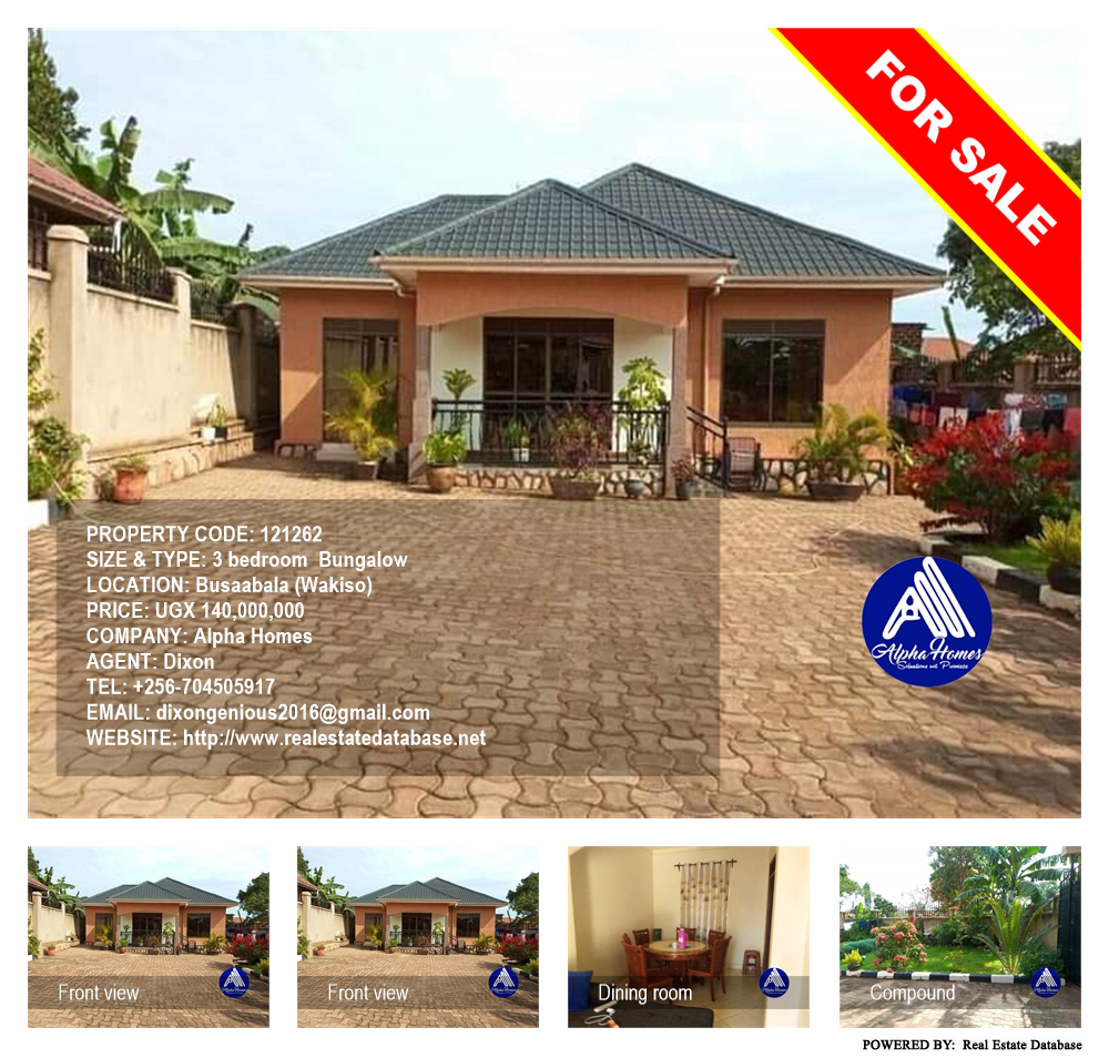 3 bedroom Bungalow  for sale in Busaabala Wakiso Uganda, code: 121262