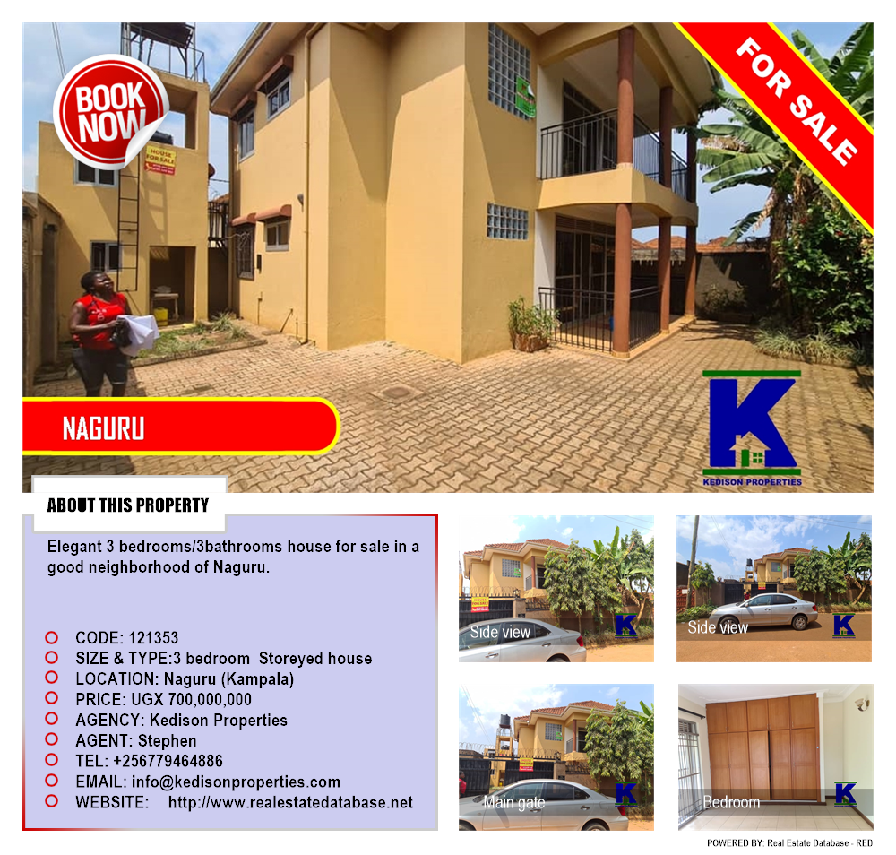 3 bedroom Storeyed house  for sale in Naguru Kampala Uganda, code: 121353