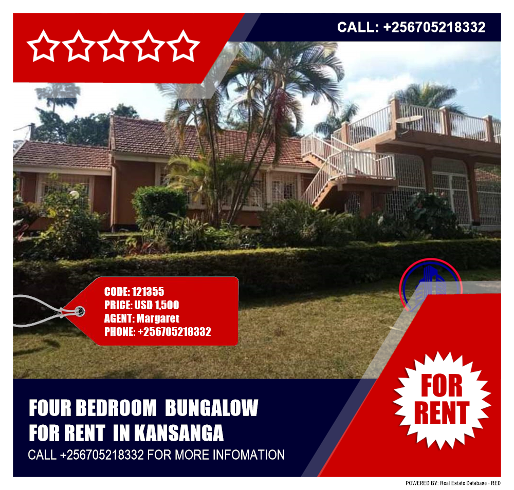 4 bedroom Bungalow  for rent in Kansanga Kampala Uganda, code: 121355