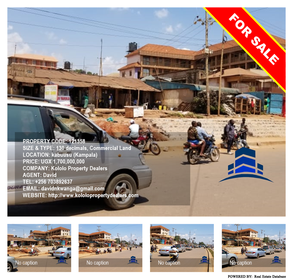 Commercial Land  for sale in Kabuusu Kampala Uganda, code: 121358