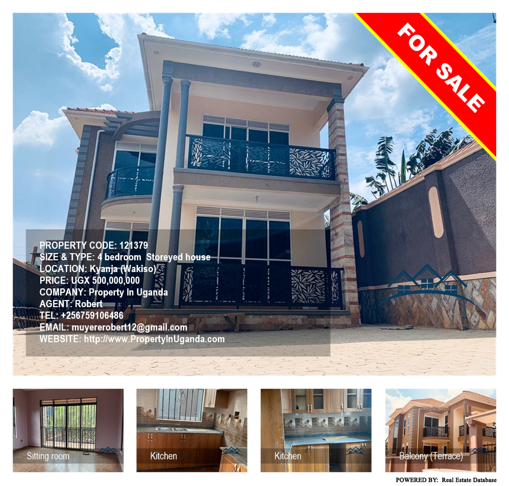 4 bedroom Storeyed house  for sale in Kyanja Wakiso Uganda, code: 121379