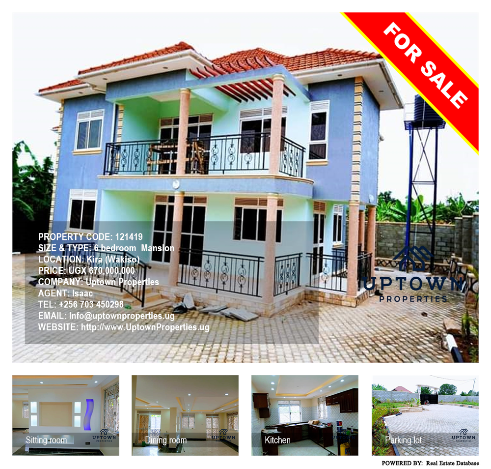 6 bedroom Mansion  for sale in Kira Wakiso Uganda, code: 121419