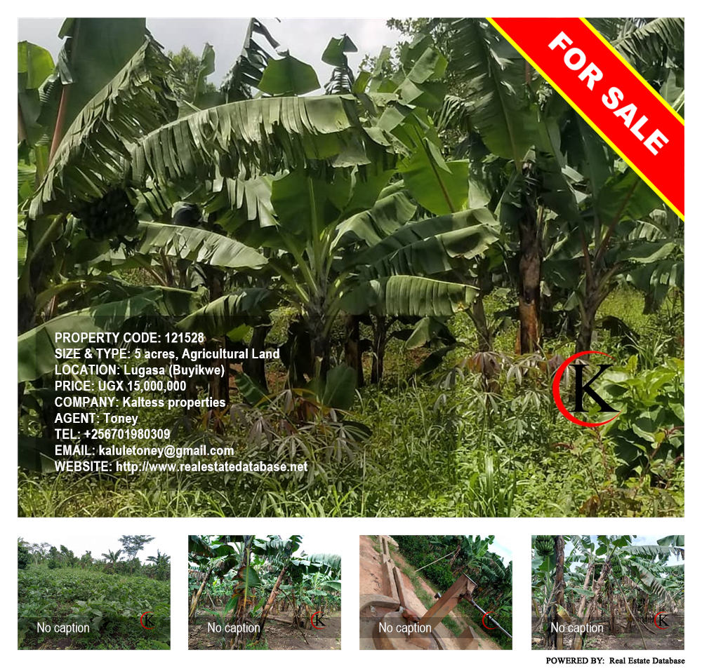 Agricultural Land  for sale in Lugasa Buyikwe Uganda, code: 121528
