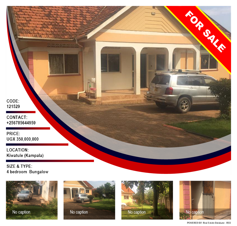 4 bedroom Bungalow  for sale in Kiwaatule Kampala Uganda, code: 121529