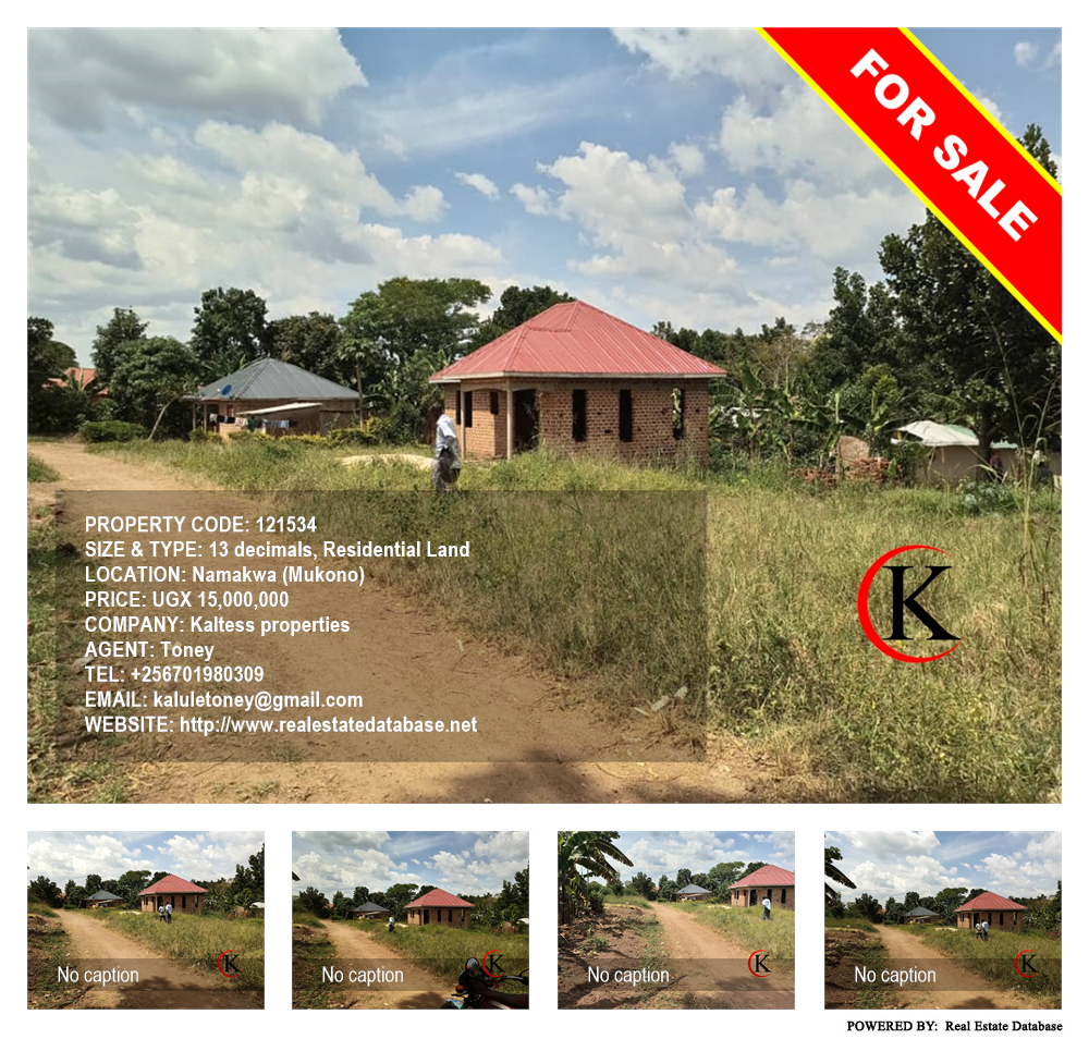 Residential Land  for sale in Namakwa Mukono Uganda, code: 121534