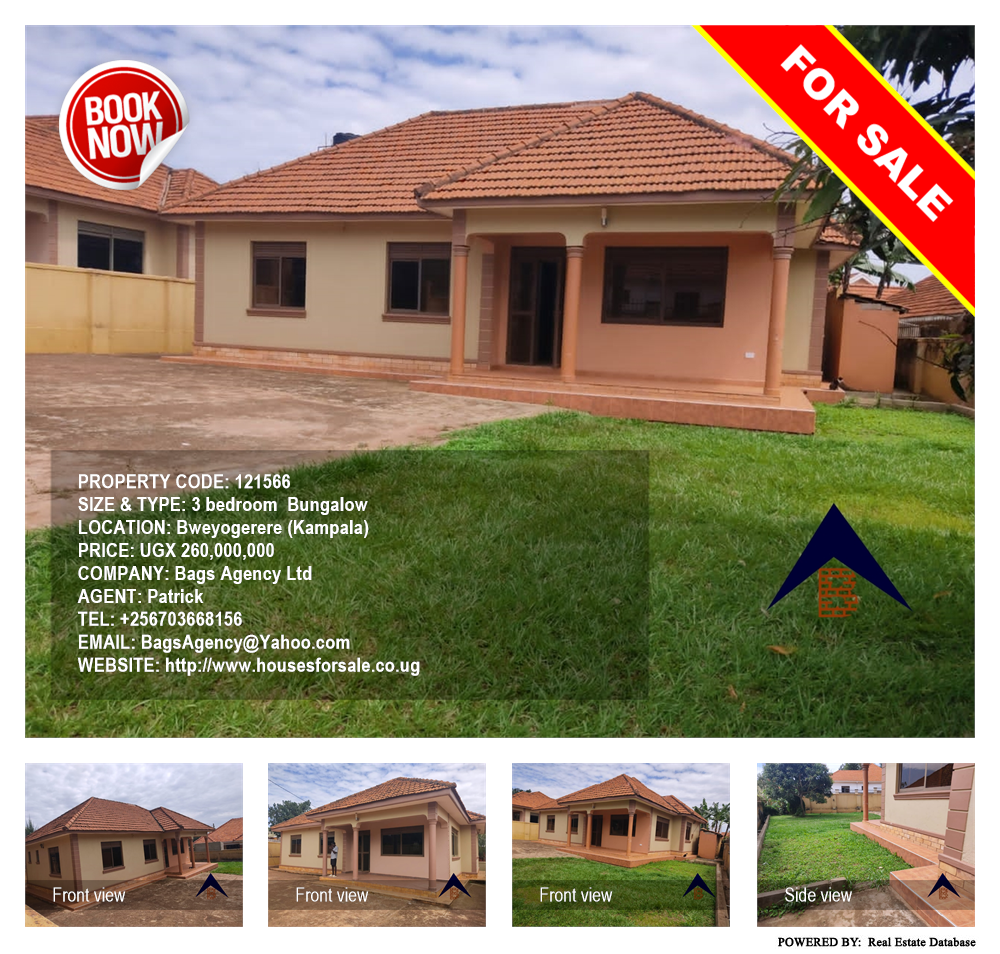 3 bedroom Bungalow  for sale in Bweyogerere Kampala Uganda, code: 121566