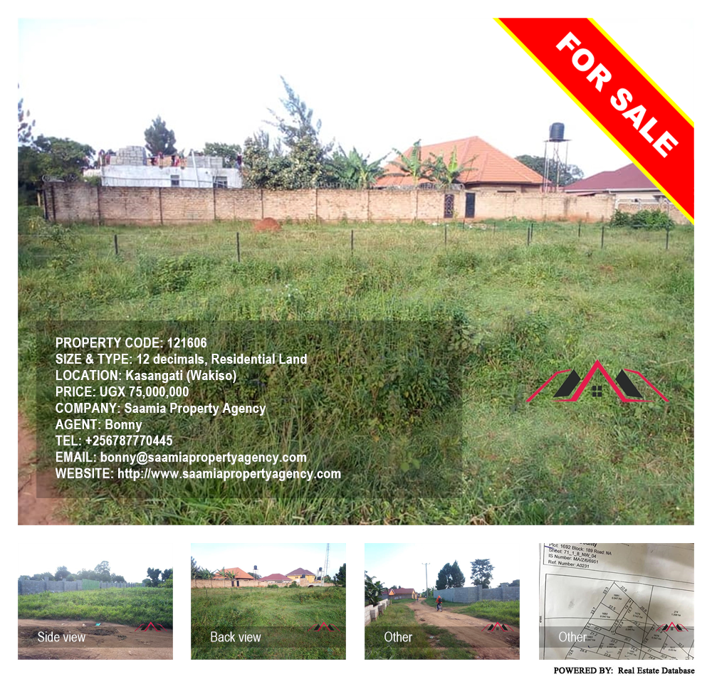 Residential Land  for sale in Kasangati Wakiso Uganda, code: 121606