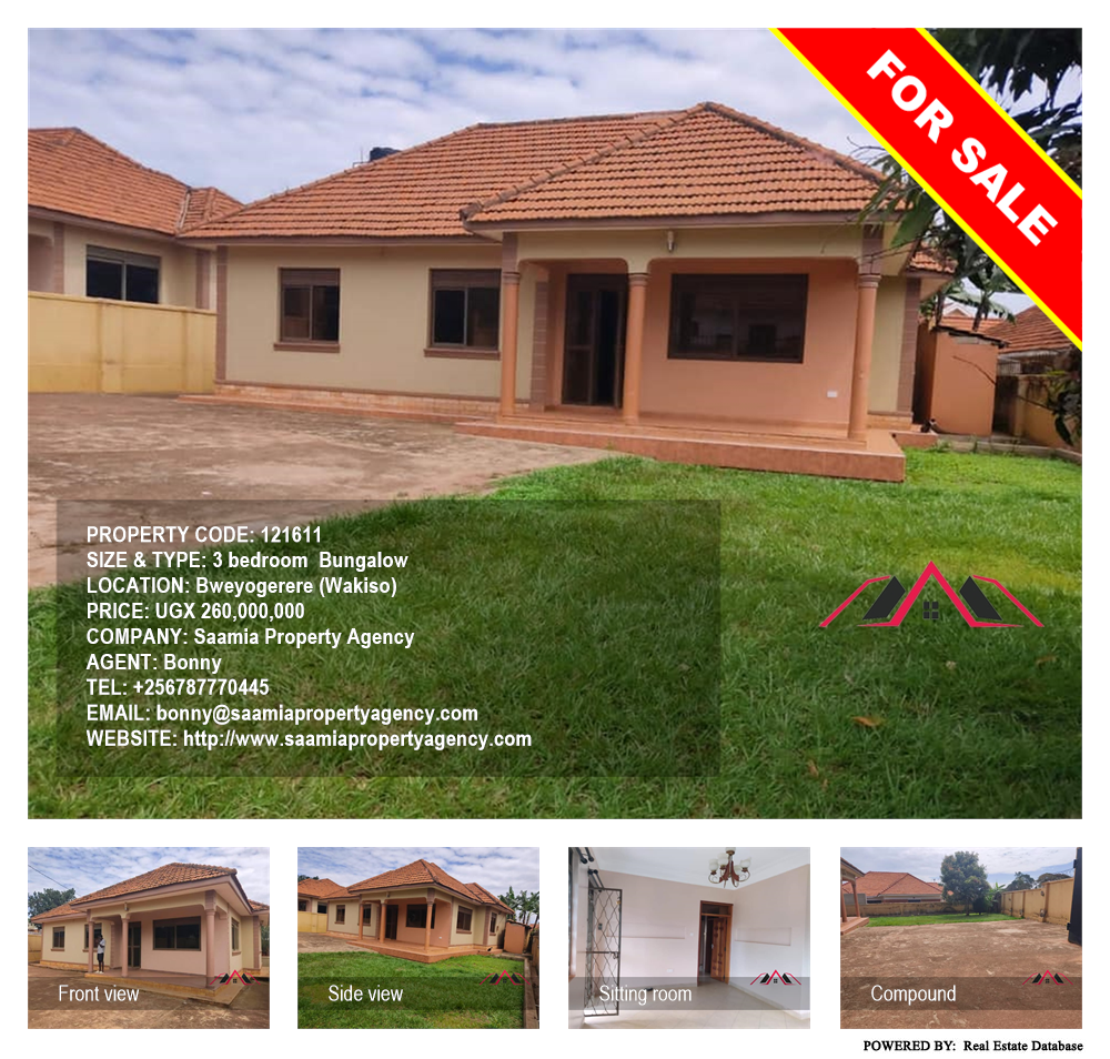 3 bedroom Bungalow  for sale in Bweyogerere Wakiso Uganda, code: 121611