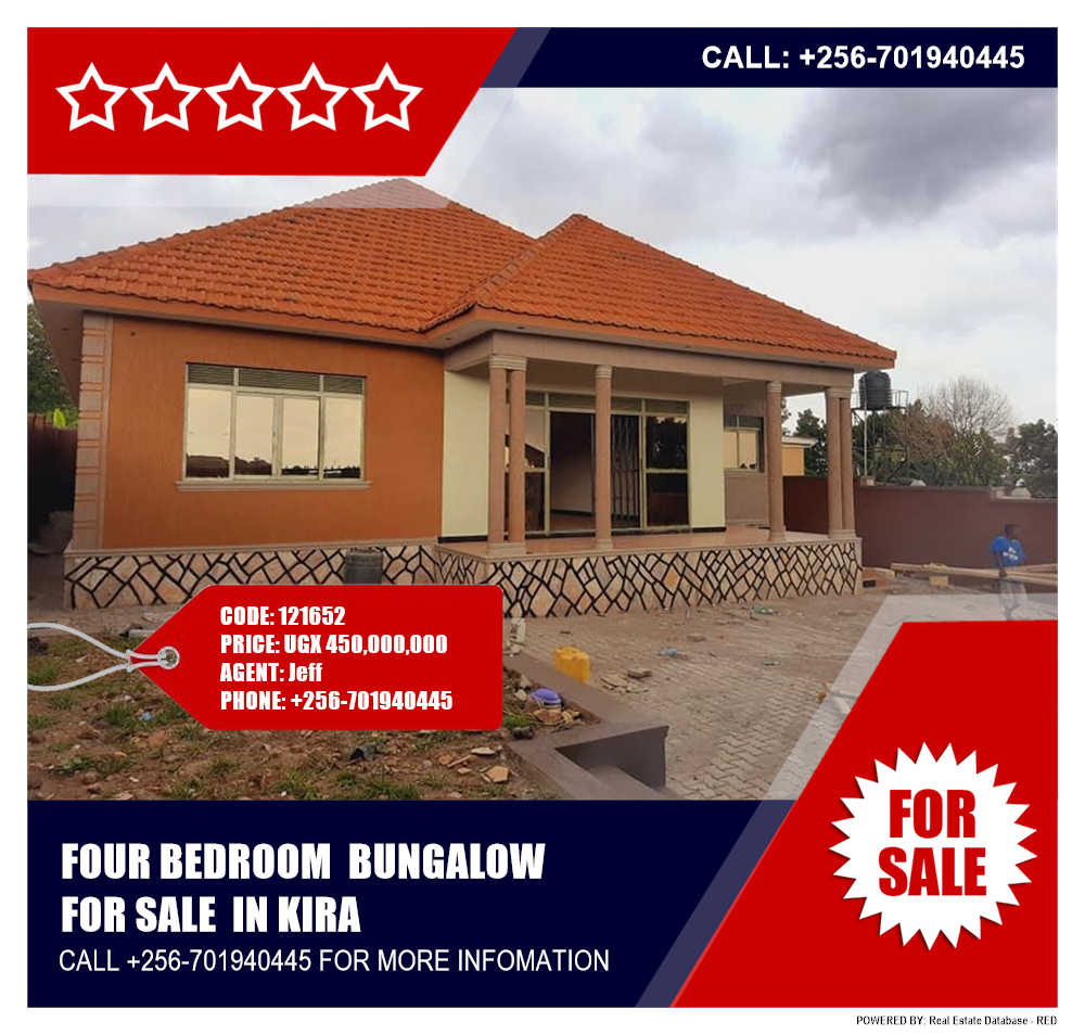 4 bedroom Bungalow  for sale in Kira Wakiso Uganda, code: 121652