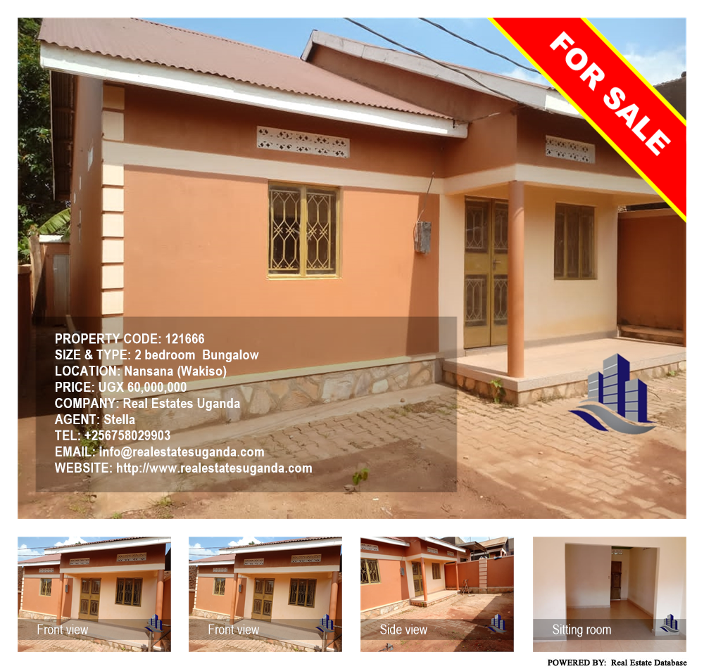2 bedroom Bungalow  for sale in Nansana Wakiso Uganda, code: 121666