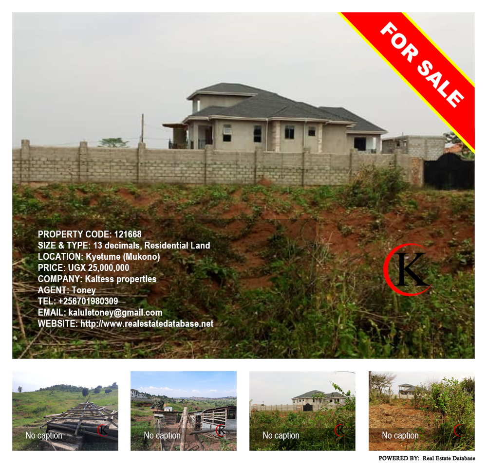 Residential Land  for sale in Kyetume Mukono Uganda, code: 121668