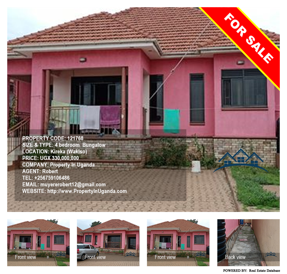 4 bedroom Bungalow  for sale in Kireka Wakiso Uganda, code: 121768