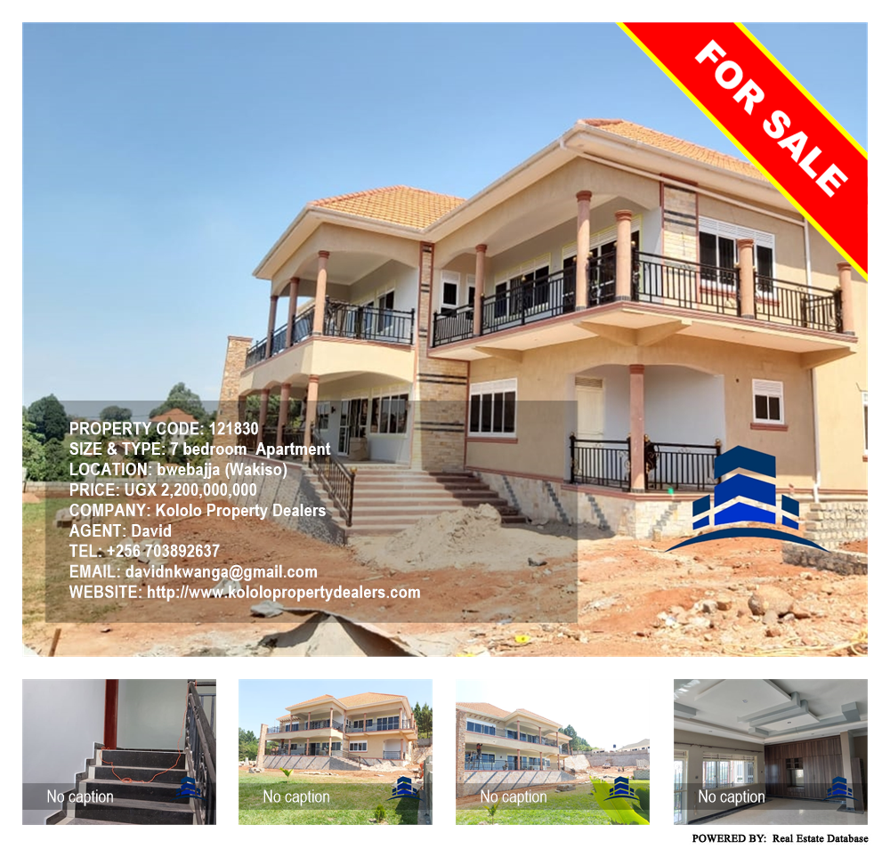 7 bedroom Apartment  for sale in Bwebajja Wakiso Uganda, code: 121830