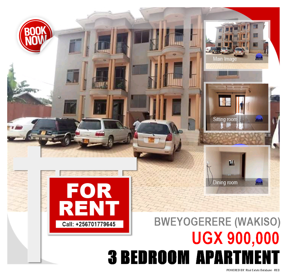 3 bedroom Apartment  for rent in Bweyogerere Wakiso Uganda, code: 121873