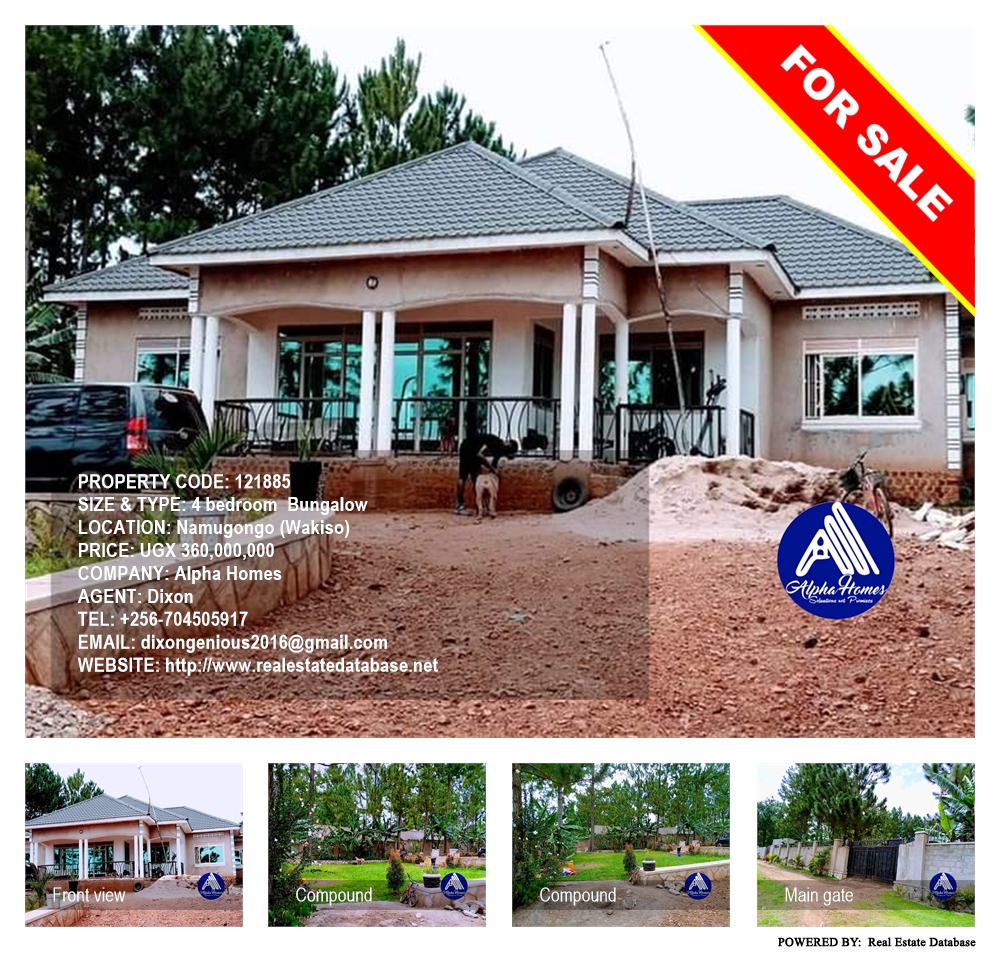 4 bedroom Bungalow  for sale in Namugongo Wakiso Uganda, code: 121885