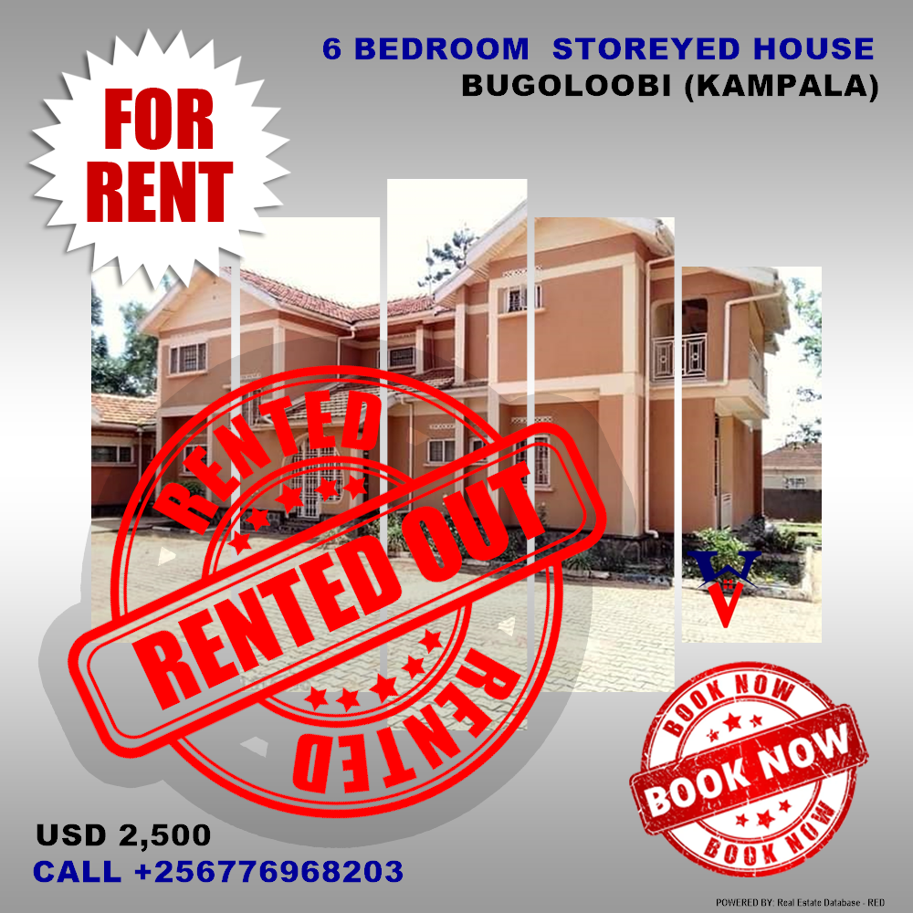 6 bedroom Storeyed house  for rent in Bugoloobi Kampala Uganda, code: 121973