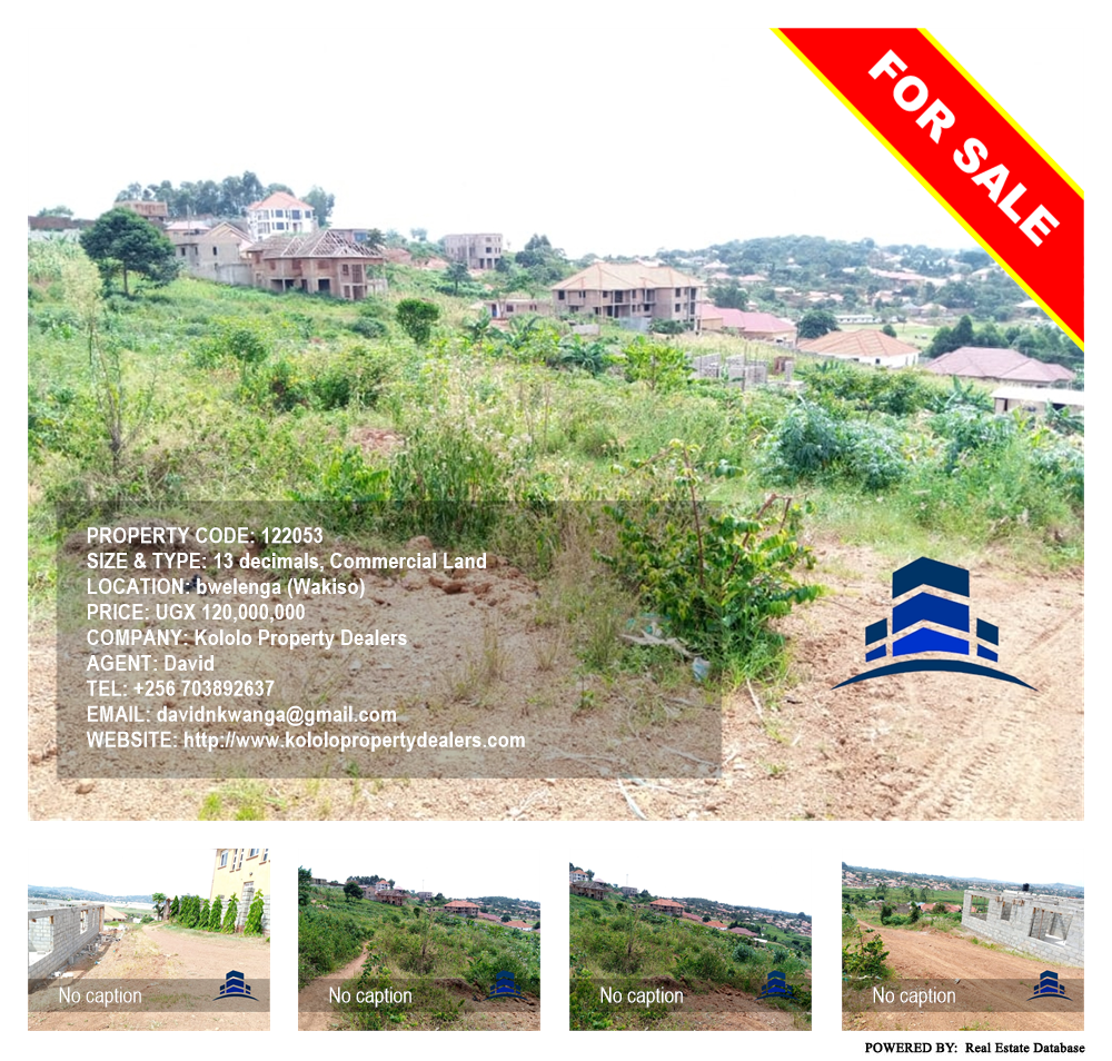 Commercial Land  for sale in Bwelenga Wakiso Uganda, code: 122053