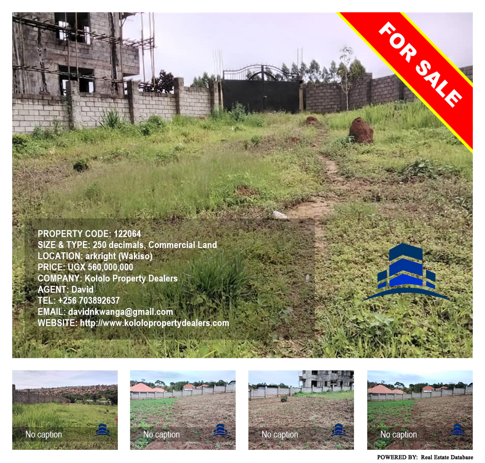 Commercial Land  for sale in Akright Wakiso Uganda, code: 122064