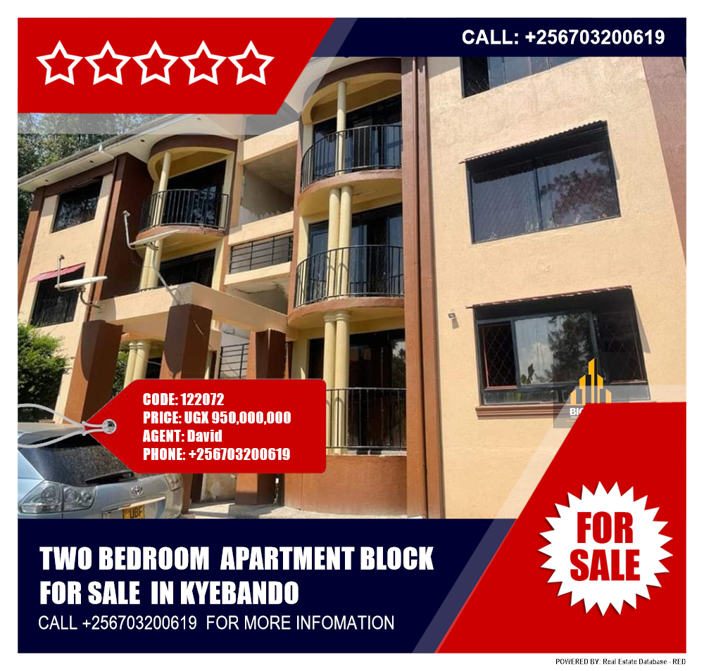 2 bedroom Apartment block  for sale in Kyebando Kampala Uganda, code: 122072