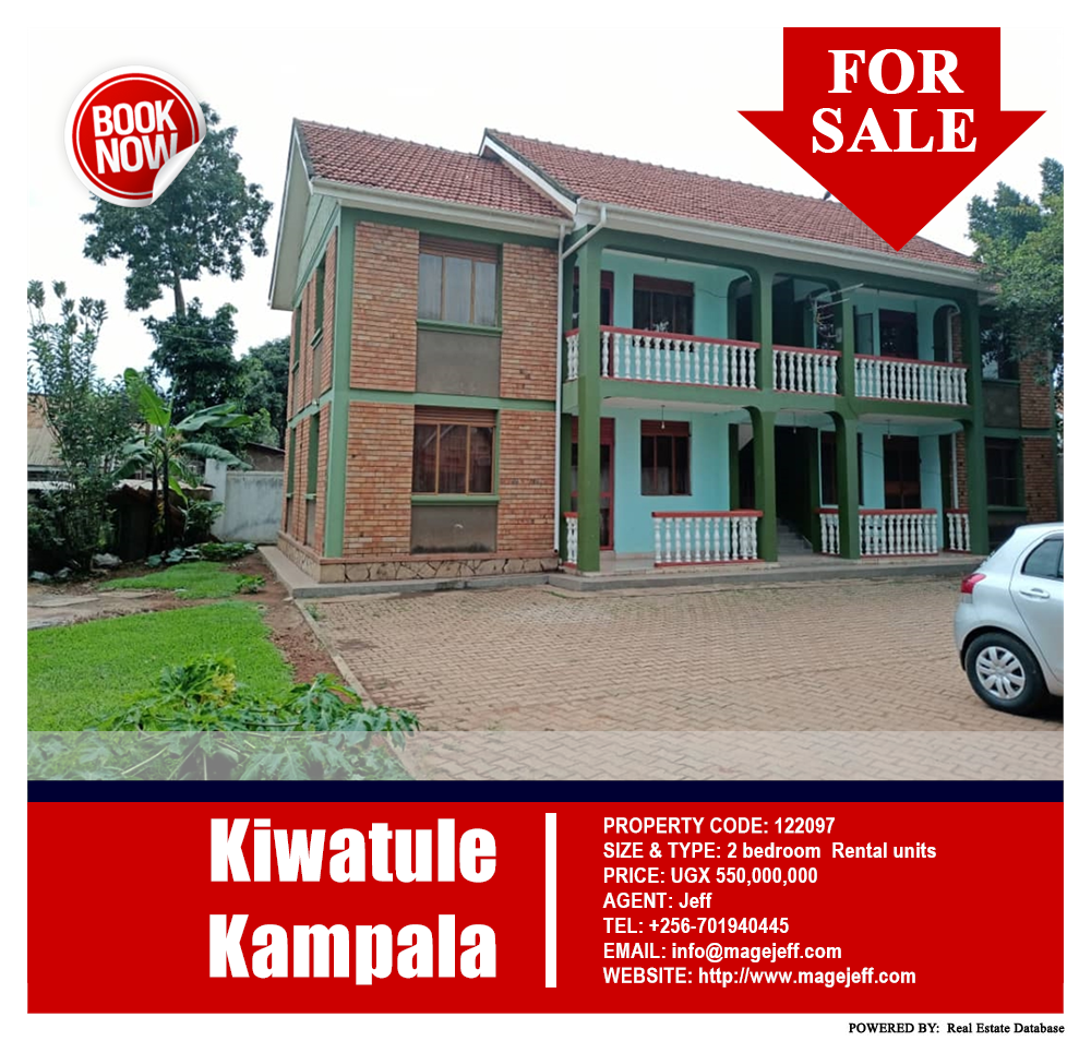 2 bedroom Rental units  for sale in Kiwaatule Kampala Uganda, code: 122097