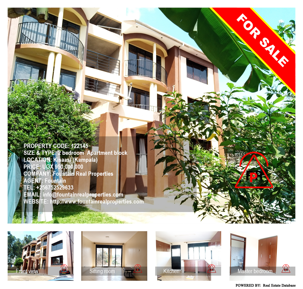 2 bedroom Apartment block  for sale in Kisaasi Kampala Uganda, code: 122145