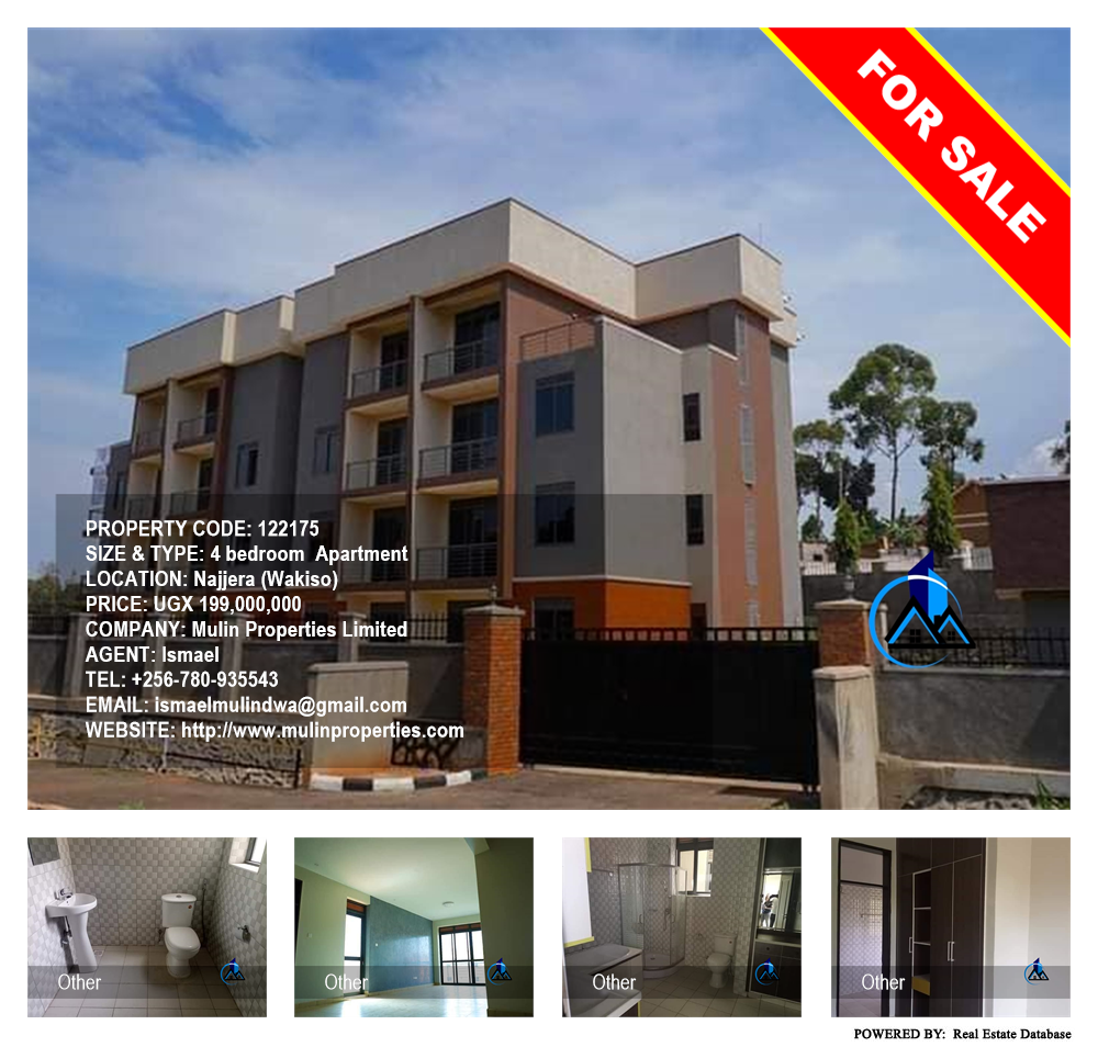 4 bedroom Apartment  for sale in Najjera Wakiso Uganda, code: 122175
