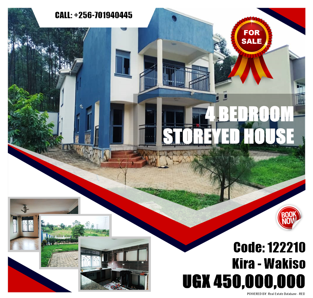 4 bedroom Storeyed house  for sale in Kira Wakiso Uganda, code: 122210