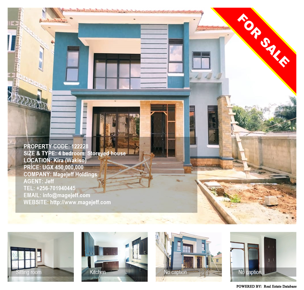 4 bedroom Storeyed house  for sale in Kira Wakiso Uganda, code: 122228