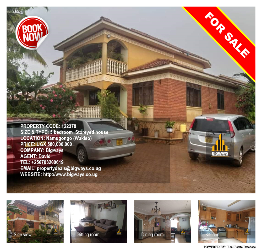 5 bedroom Storeyed house  for sale in Namugongo Wakiso Uganda, code: 122378