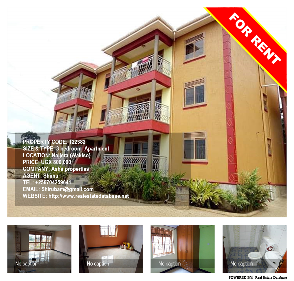 3 bedroom Apartment  for rent in Najjera Wakiso Uganda, code: 122382