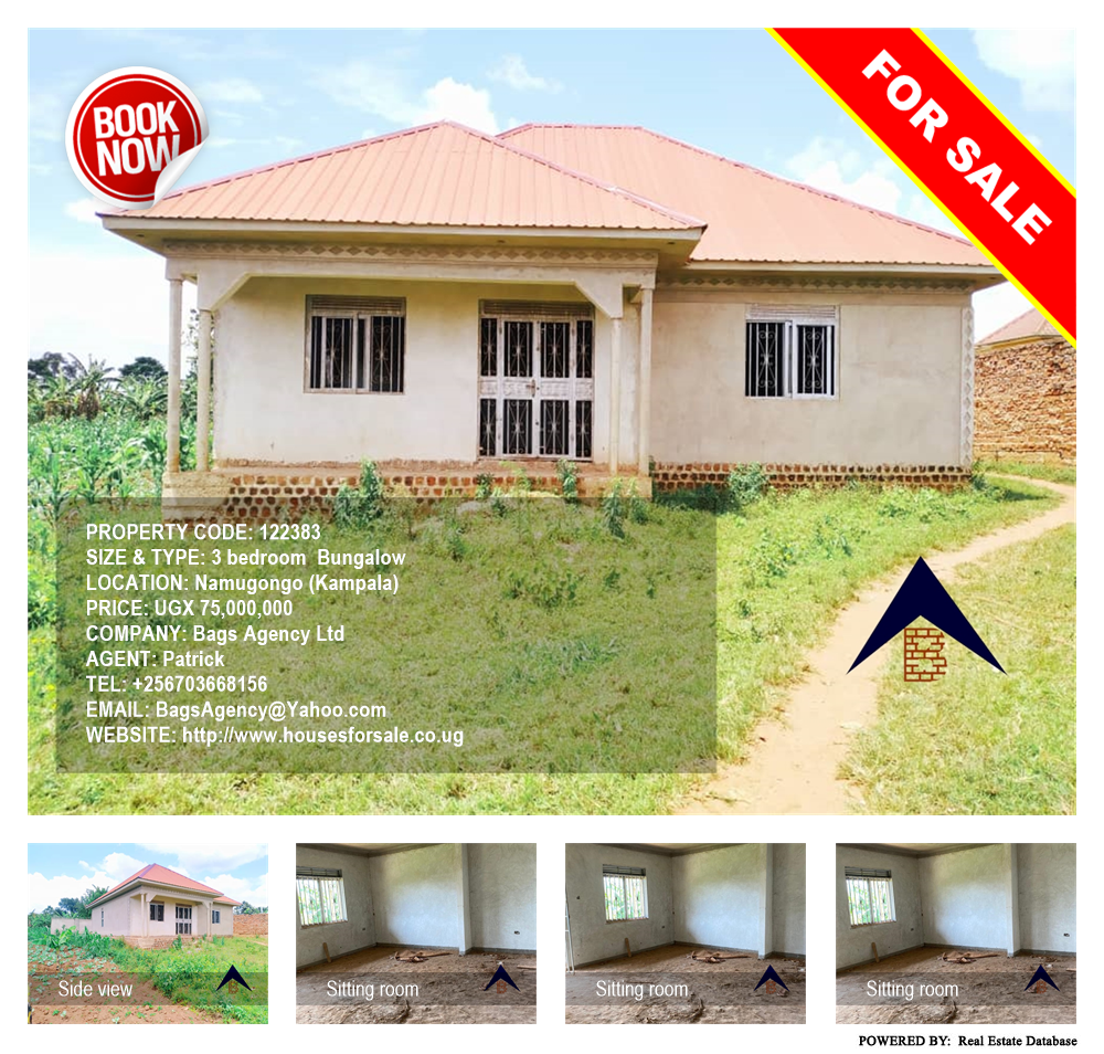 3 bedroom Bungalow  for sale in Namugongo Kampala Uganda, code: 122383