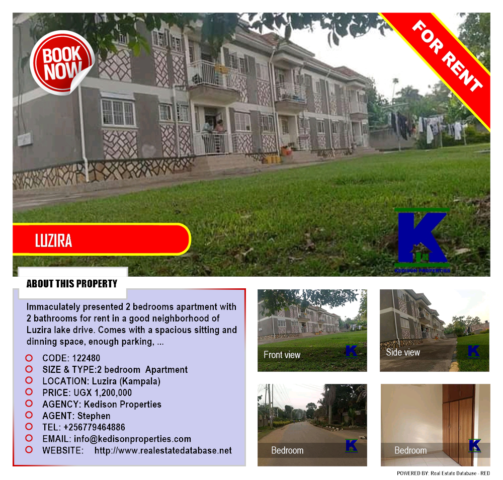 2 bedroom Apartment  for rent in Luzira Kampala Uganda, code: 122480