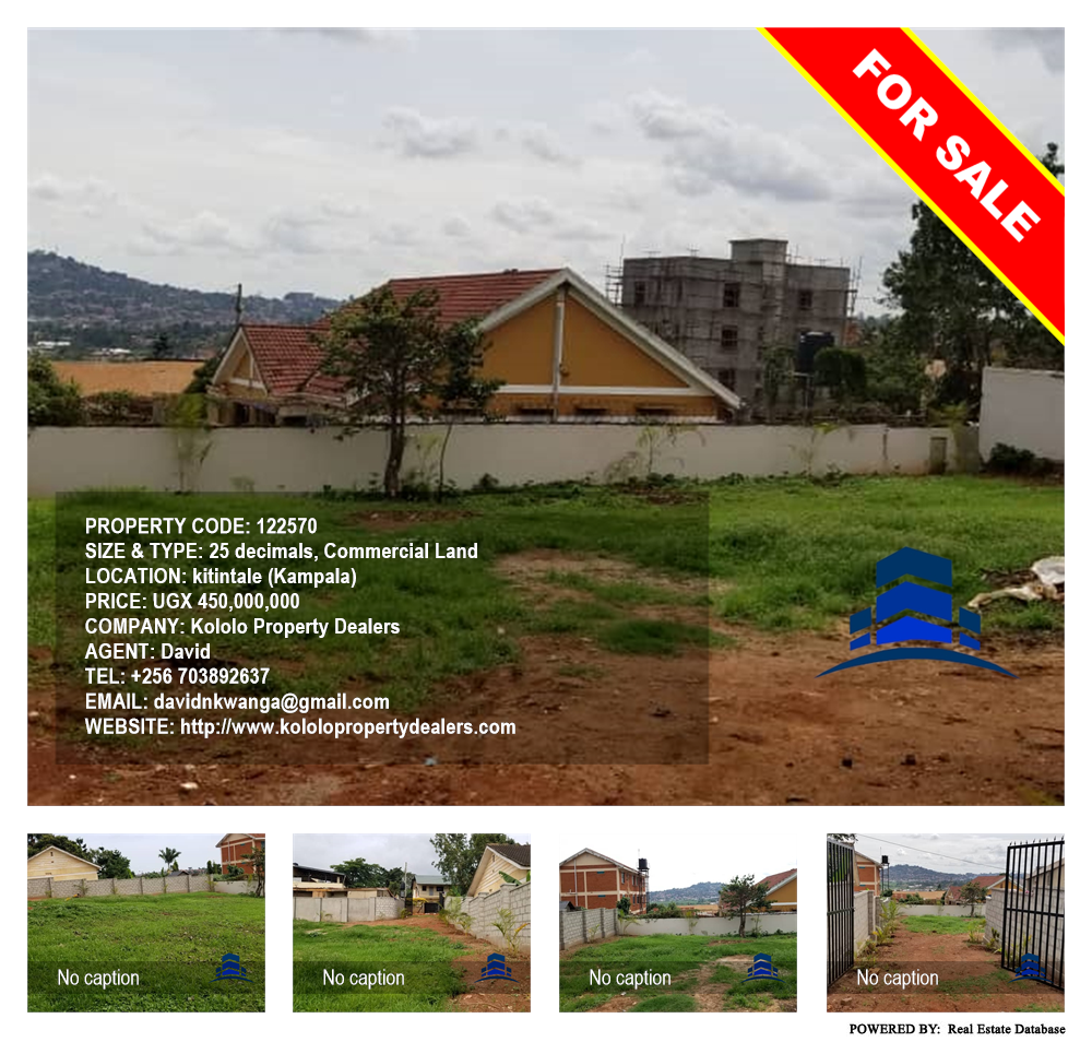 Commercial Land  for sale in Kitintale Kampala Uganda, code: 122570