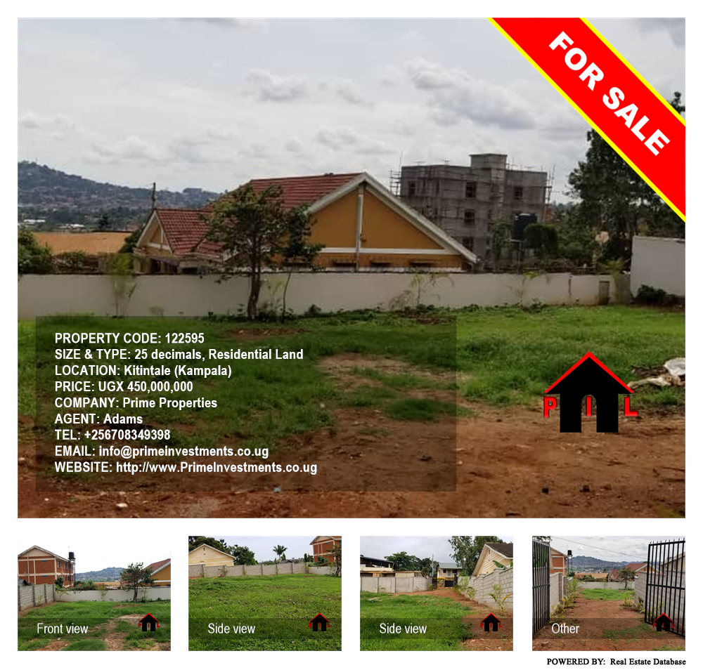 Residential Land  for sale in Kitintale Kampala Uganda, code: 122595