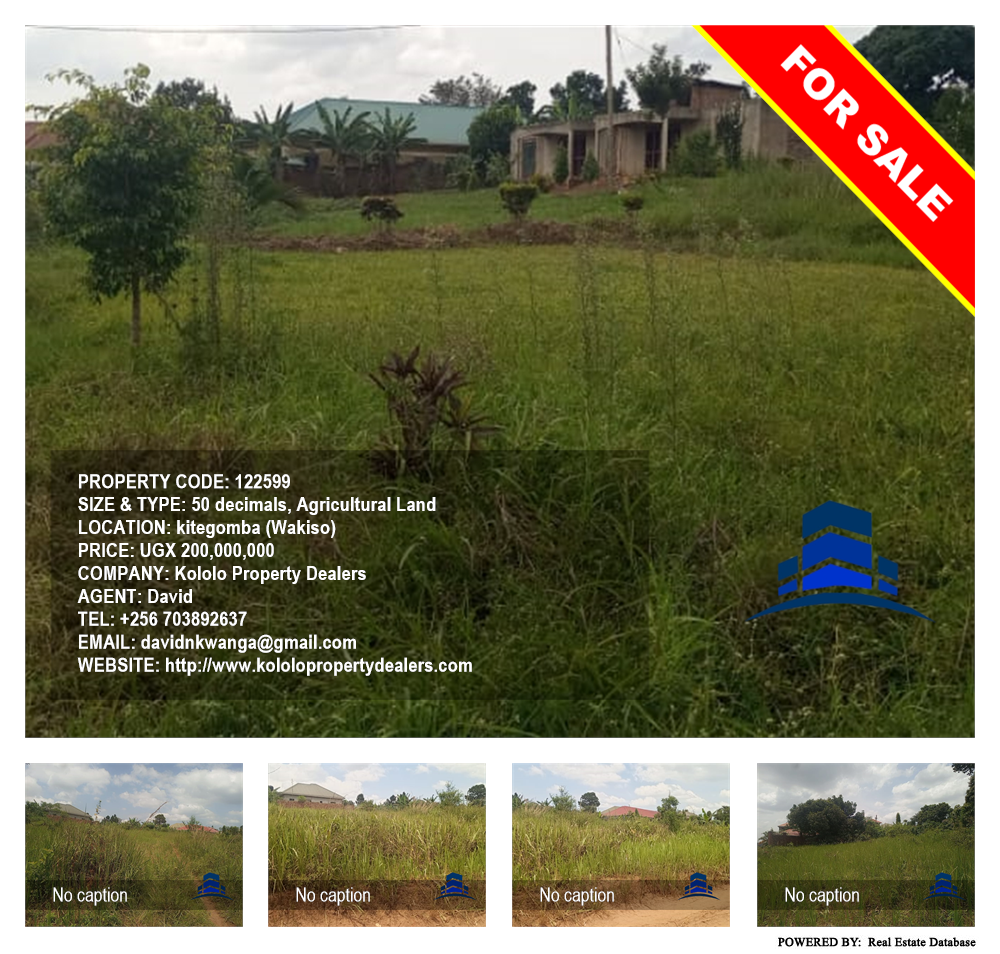 Agricultural Land  for sale in Kitegomba Wakiso Uganda, code: 122599