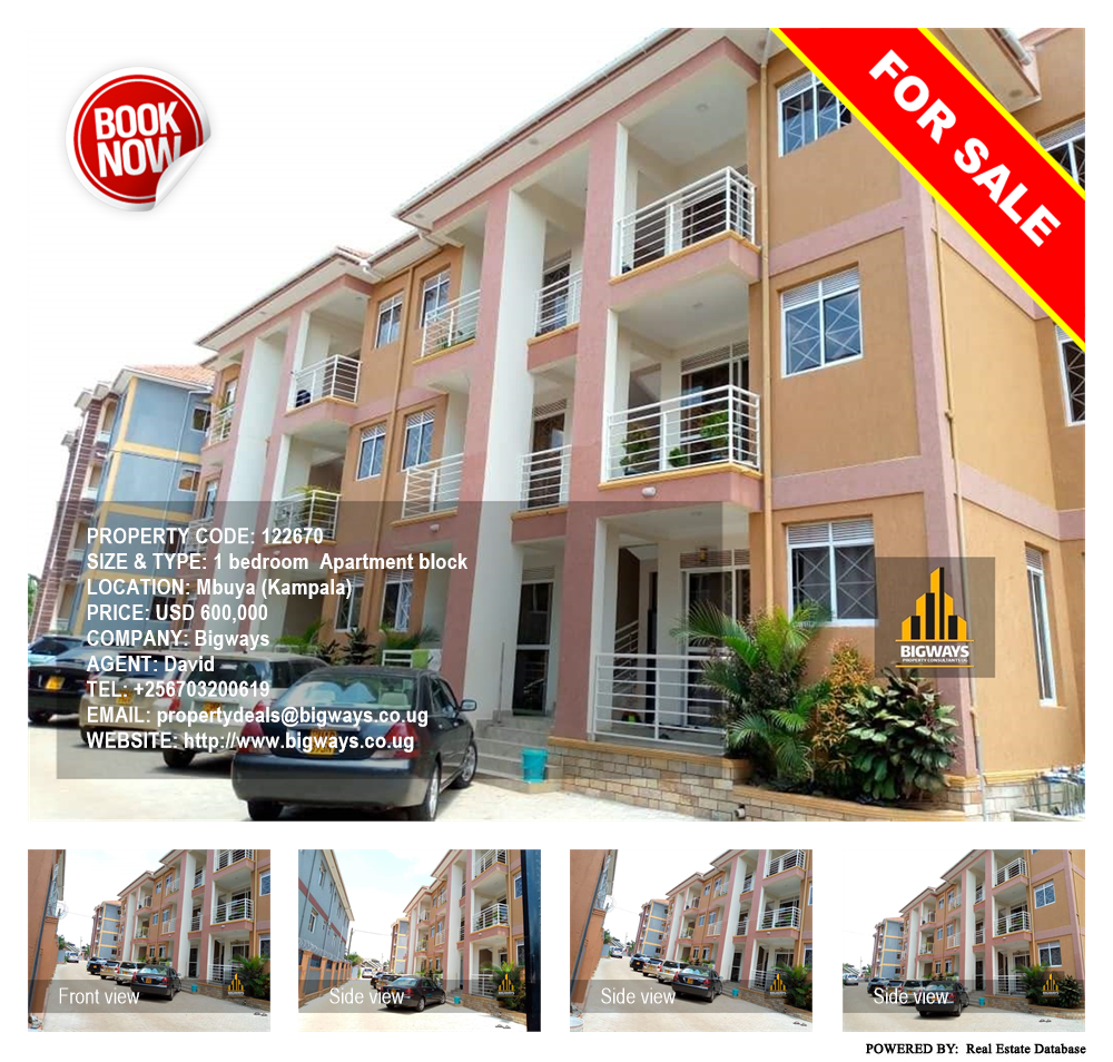1 bedroom Apartment block  for sale in Mbuya Kampala Uganda, code: 122670