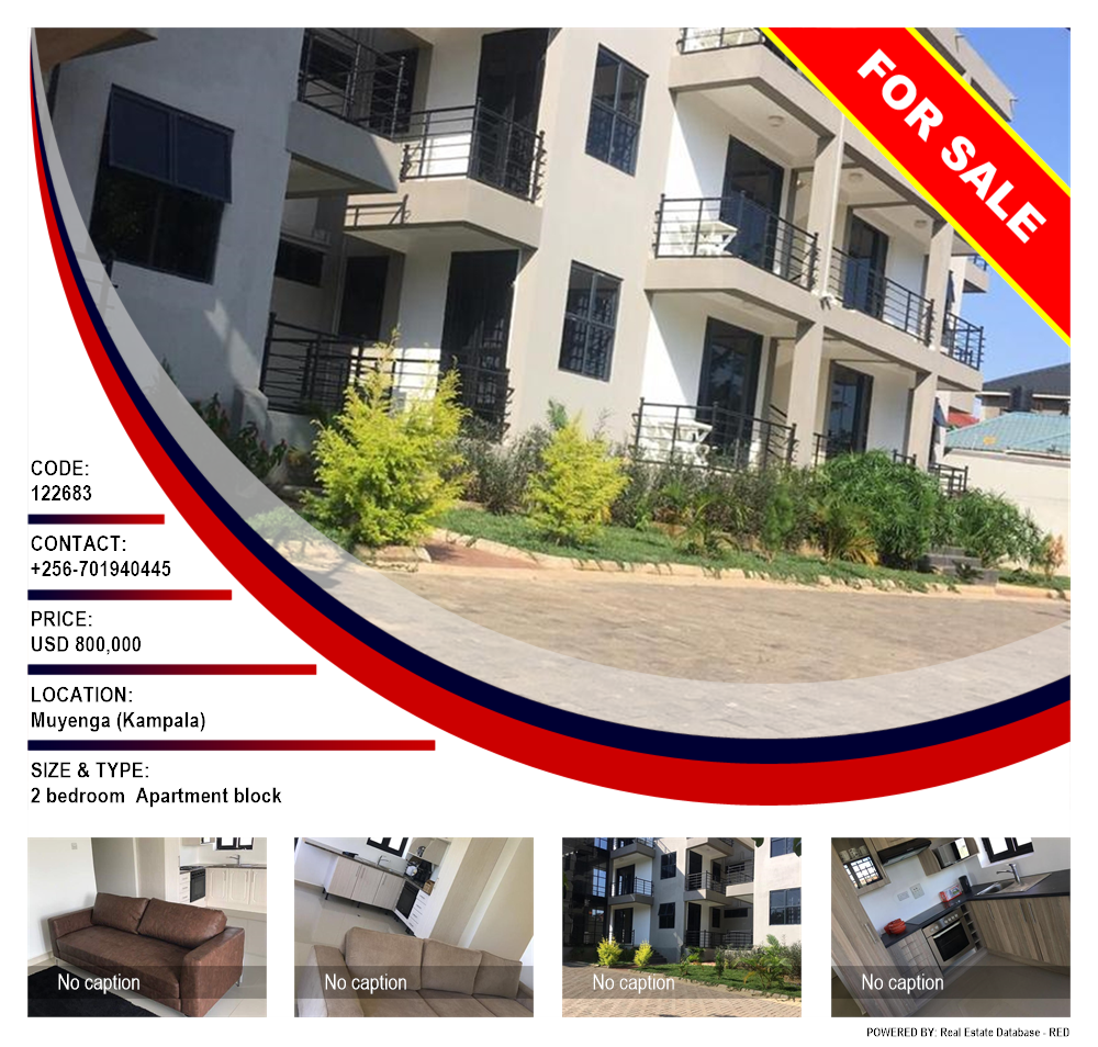 2 bedroom Apartment block  for sale in Muyenga Kampala Uganda, code: 122683