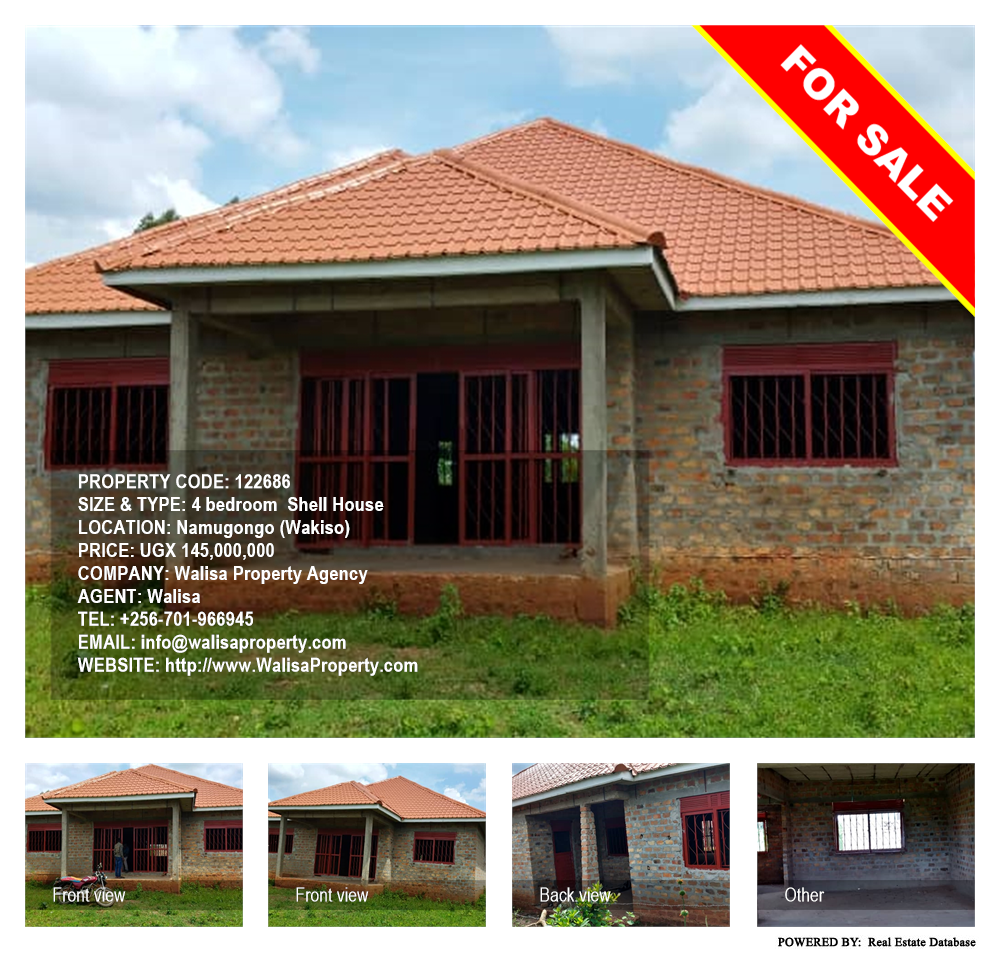 4 bedroom Shell House  for sale in Namugongo Wakiso Uganda, code: 122686