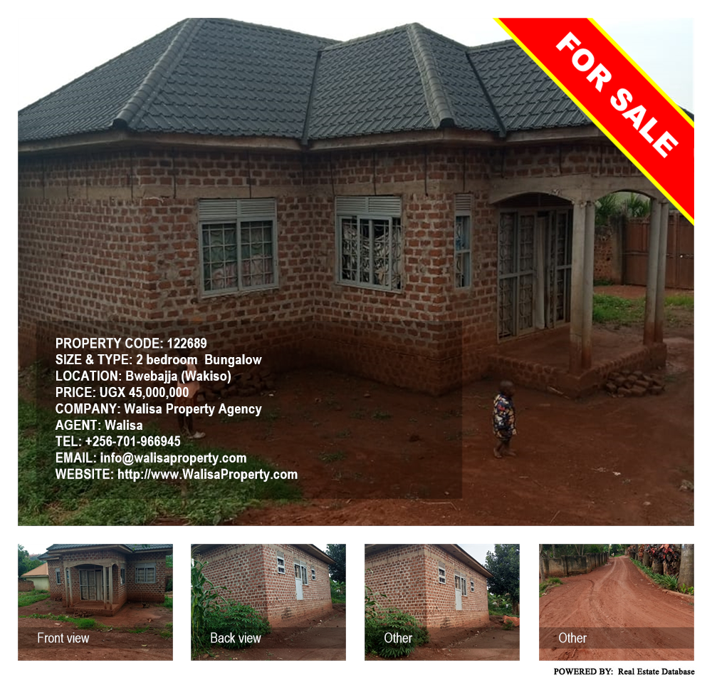 2 bedroom Bungalow  for sale in Bwebajja Wakiso Uganda, code: 122689