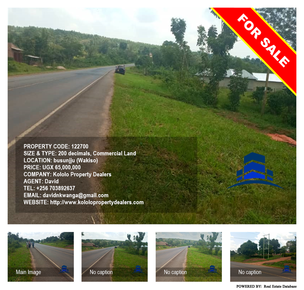 Commercial Land  for sale in Busunjju Wakiso Uganda, code: 122700
