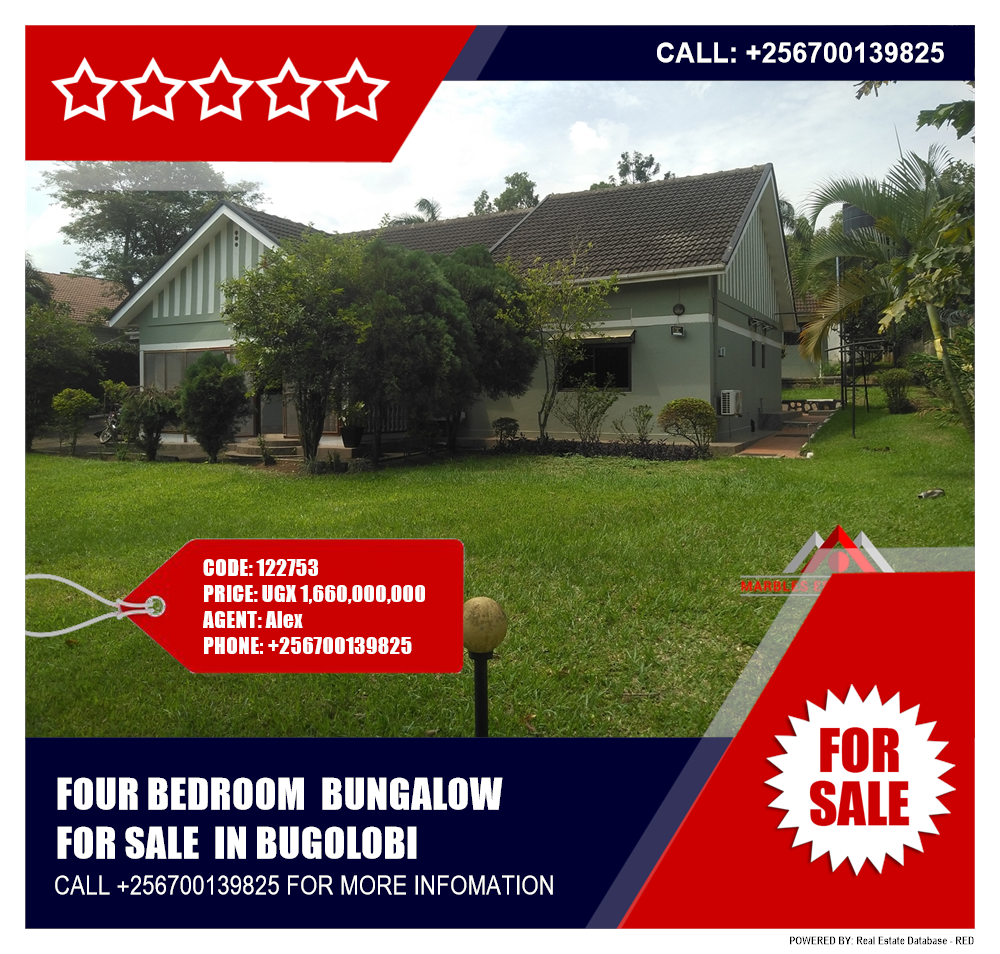 4 bedroom Bungalow  for sale in Bugoloobi Kampala Uganda, code: 122753