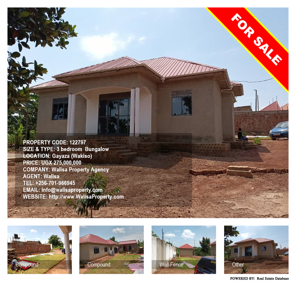 3 bedroom Bungalow  for sale in Gayaza Wakiso Uganda, code: 122797