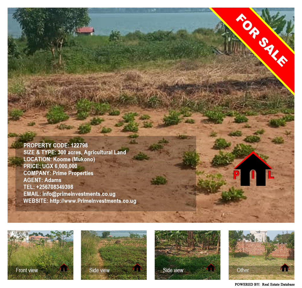 Agricultural Land  for sale in Koome Mukono Uganda, code: 122798