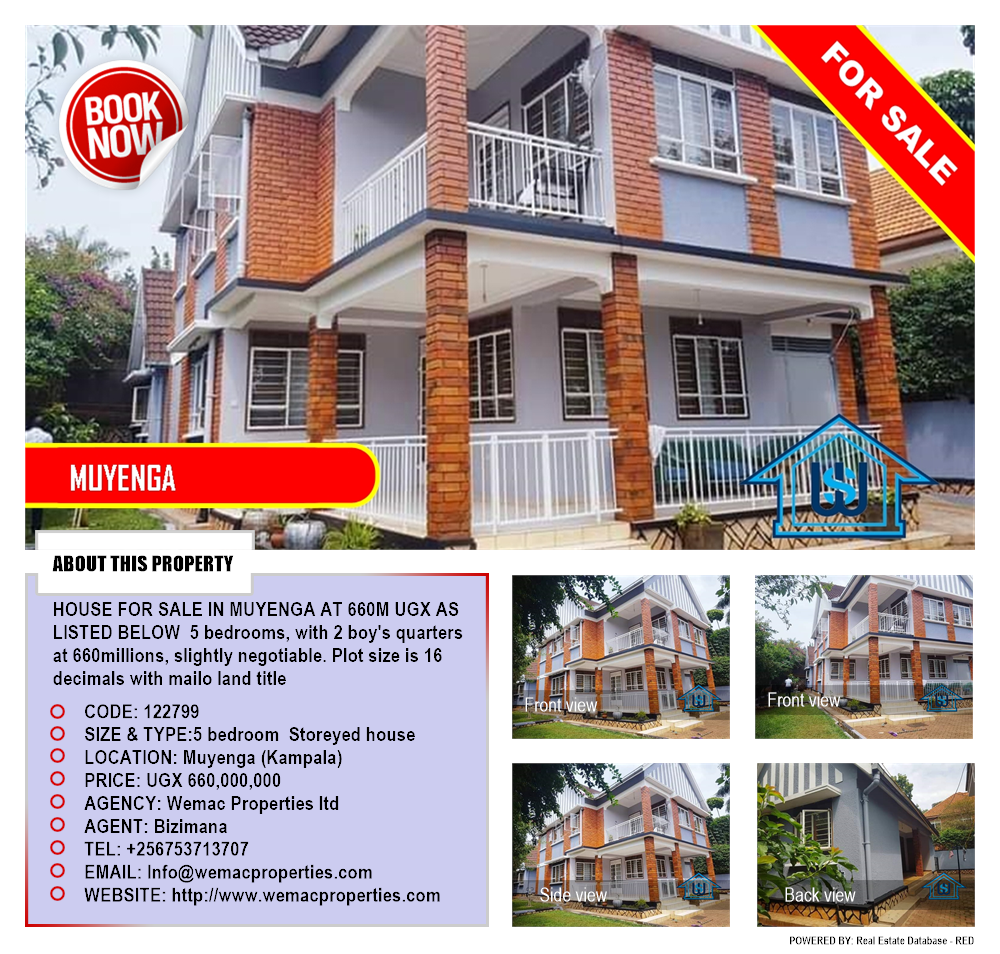 5 bedroom Storeyed house  for sale in Muyenga Kampala Uganda, code: 122799