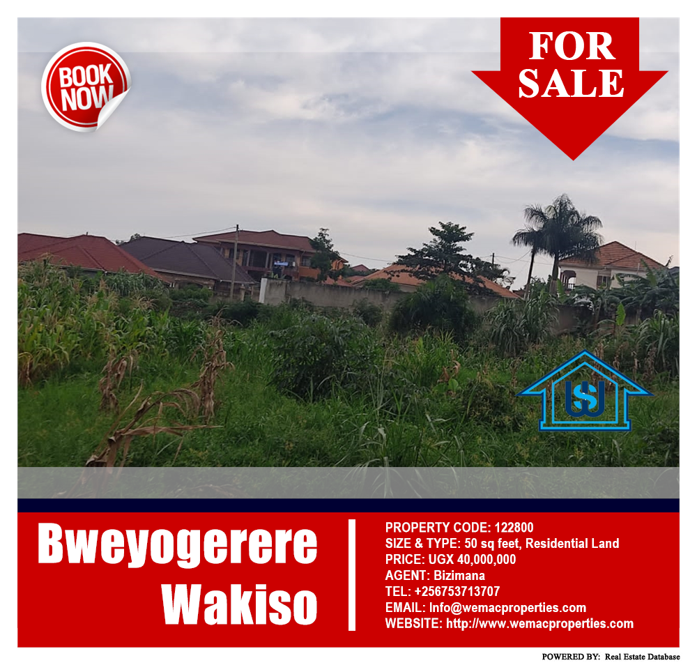 Residential Land  for sale in Bweyogerere Wakiso Uganda, code: 122800