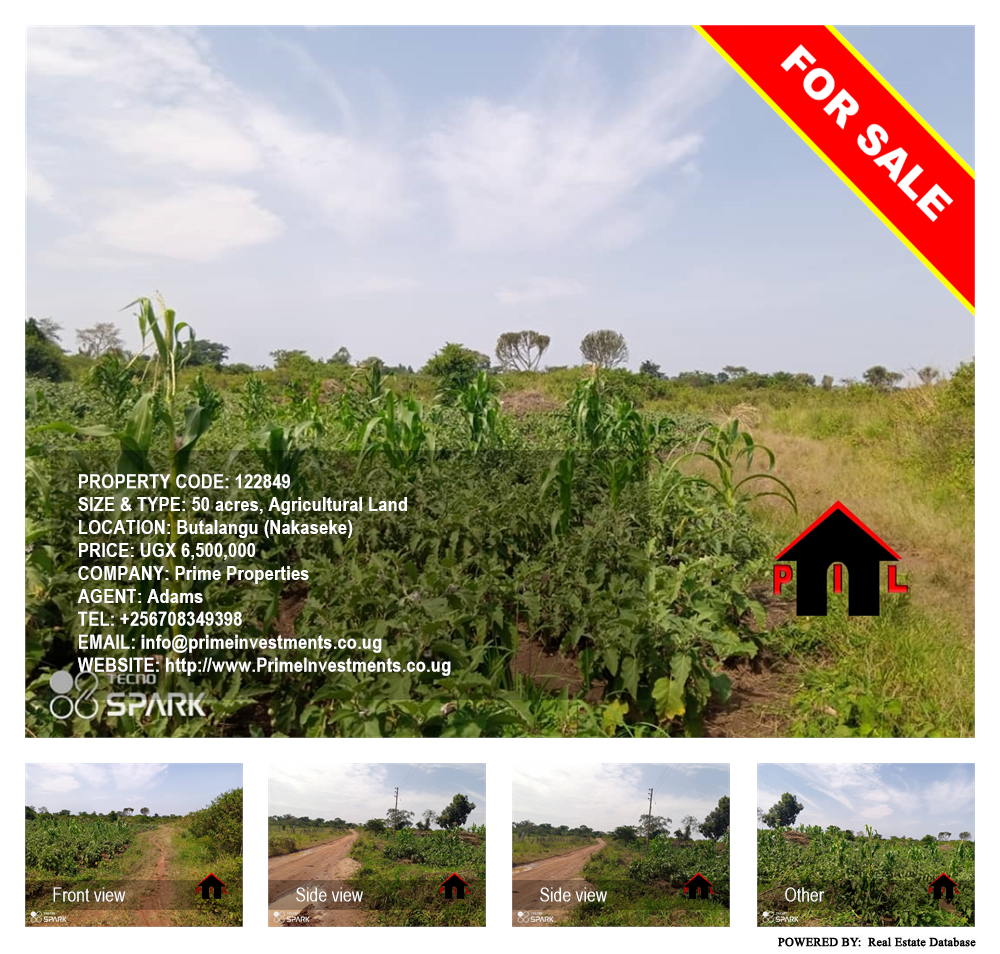 Agricultural Land  for sale in Butalangu Nakaseke Uganda, code: 122849