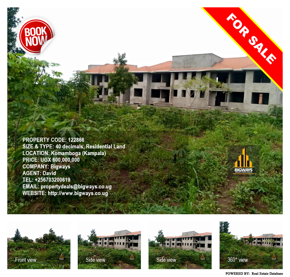 Residential Land  for sale in Komamboga Kampala Uganda, code: 122866